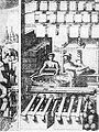 यूरोप में काग़ज़-निर्माण (1662 ई. में प्रकाशित एक वुडकट से)