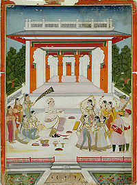 महाराजा होली खेलते हुए, कर्नाटक