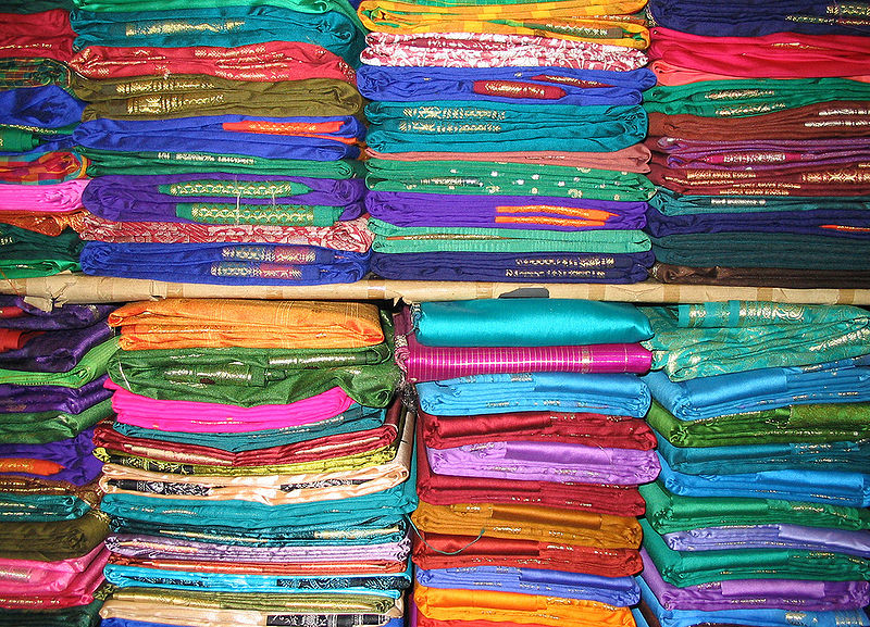 File:Folded-Silk-Saris.jpg