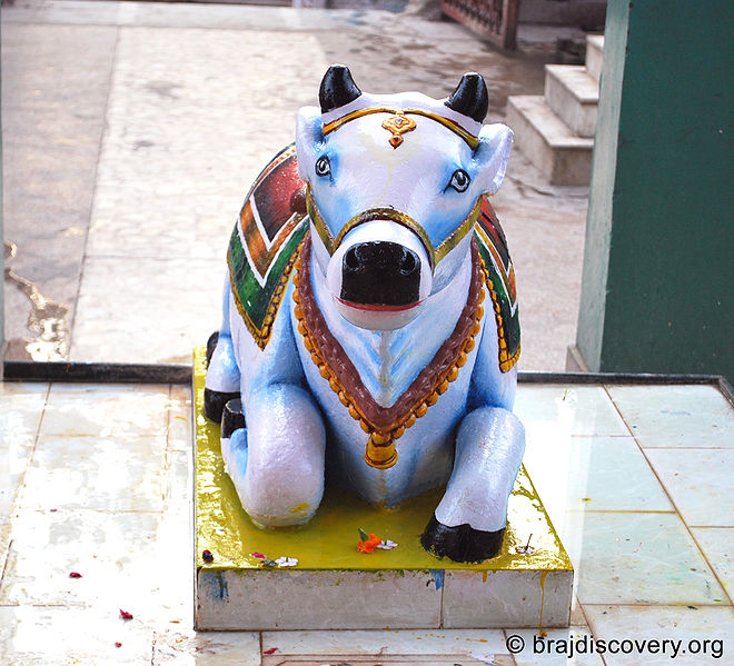 File:Nandi Statue Bhuteshwar Temple Mathura.jpg