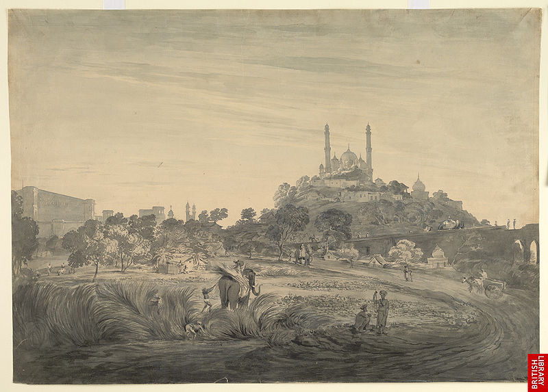 चित्र:Machhi-Bhawan-And-Aurangzeb-Mosque-Lucknow.jpg