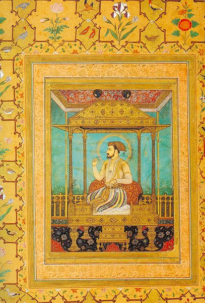 File:Shahjahan on The Peacock Throne.jpg